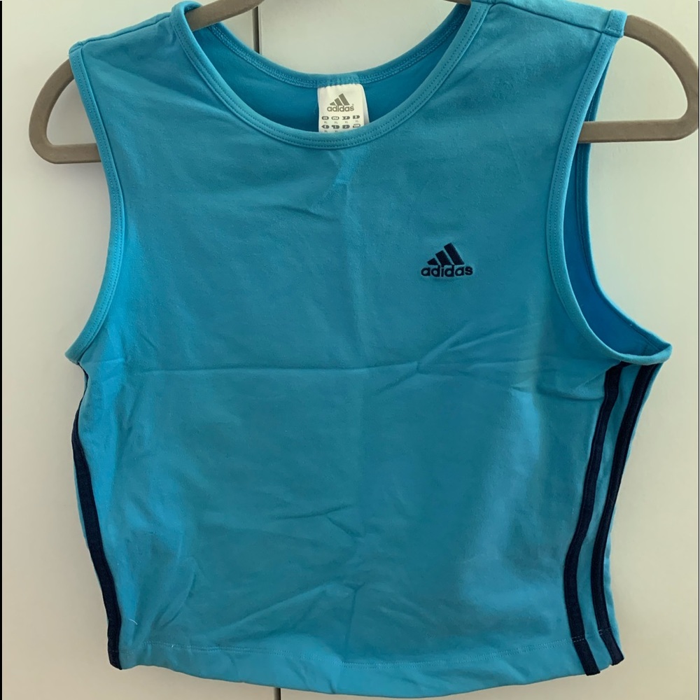 adidas cropped exercise tank top
